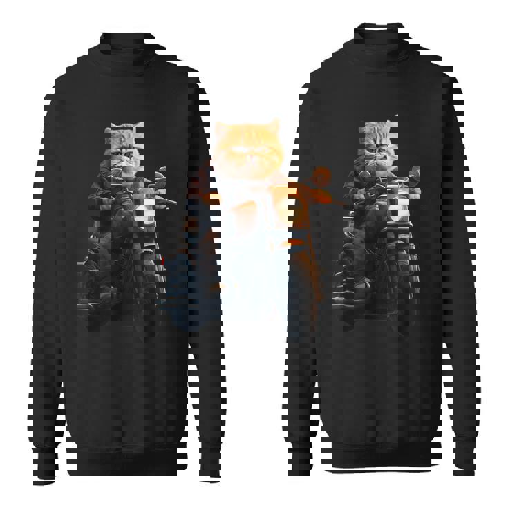 面白いtシャツ 猫 ネコ メンズ バイク 猫好き グッズ おもしろ 面白い 服 ネタ にゃんこ 猫の下僕 スウェットシャツ