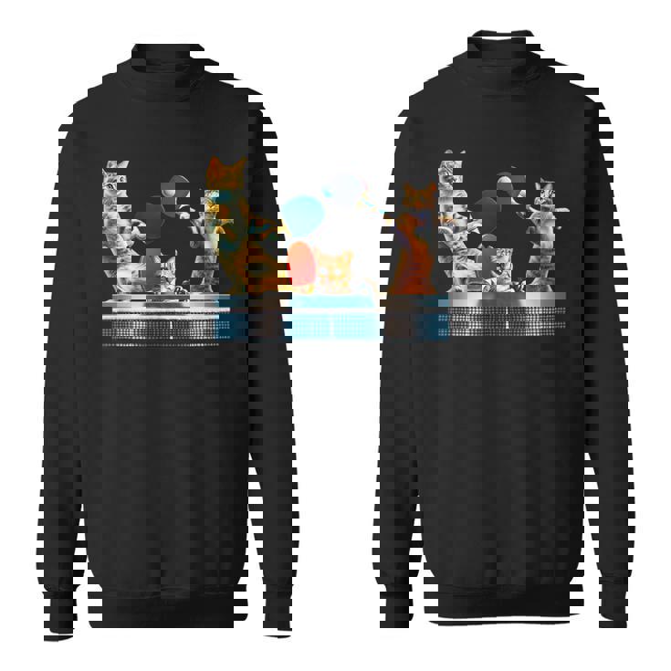 面白いtシャツ 猫 ネコ メンズ 卓球 猫好き グッズ おもしろ 面白い 服 ネタ にゃんこ 猫の下僕 スウェットシャツ