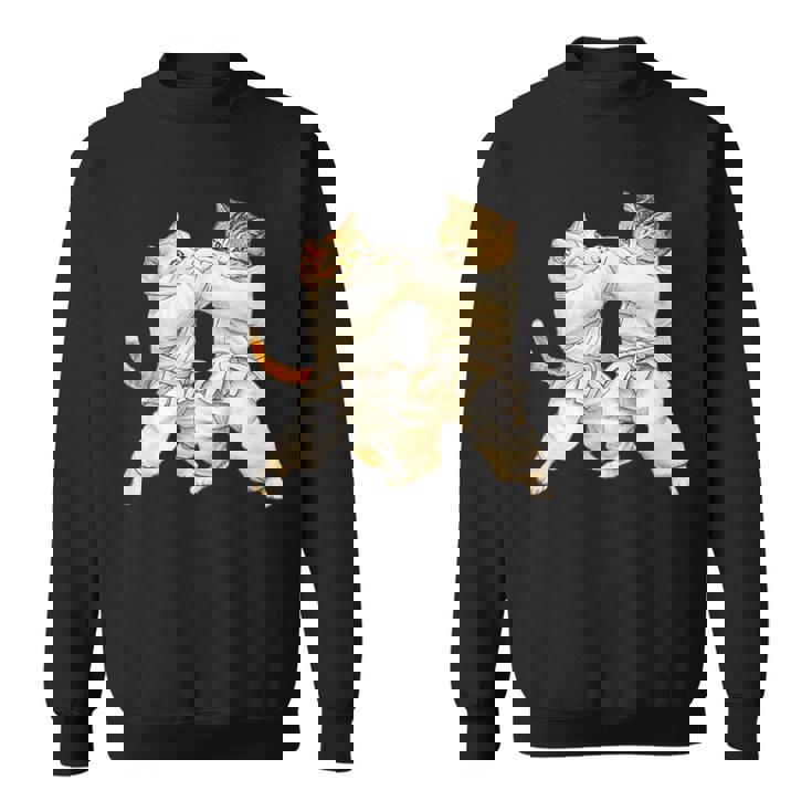 面白いtシャツ 猫 柔道 ネコ メンズ 猫好き グッズ おもしろ 面白い 服 ネタ にゃんこ 猫の下僕 柔術 スウェットシャツ