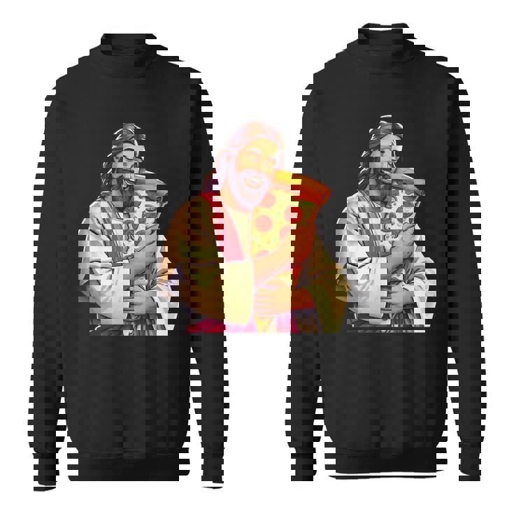 面白いイエスピザ愛好家クリスチャンユーモアtシャツ ピザジョーク スウェットシャツ