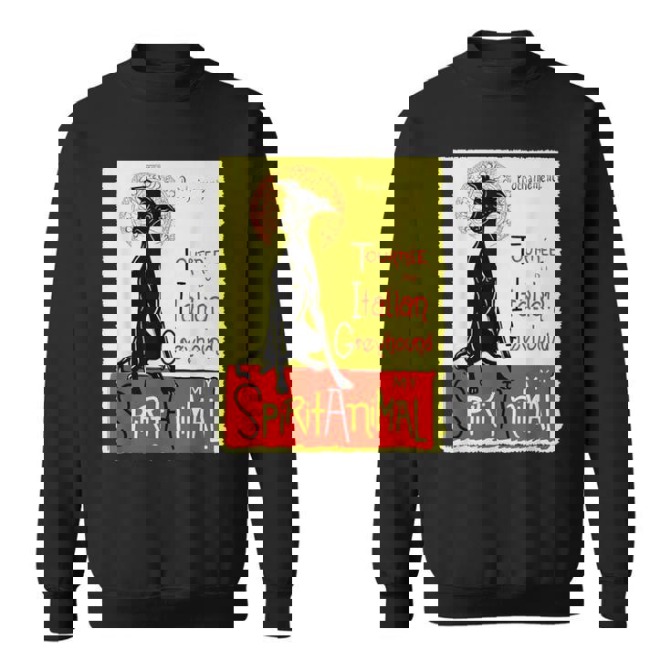 面白いイタリアングレイハウンド ドッグアート イタリアングレイハウンド ギフト スウェットシャツ