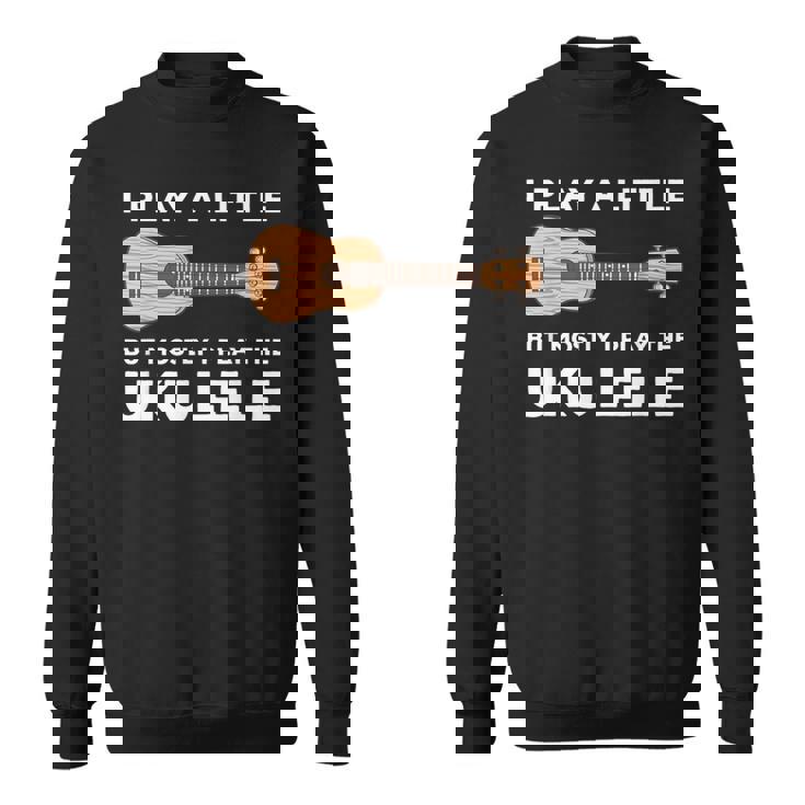 面白いウクレレ服ギターワードプレイ スウェットシャツ