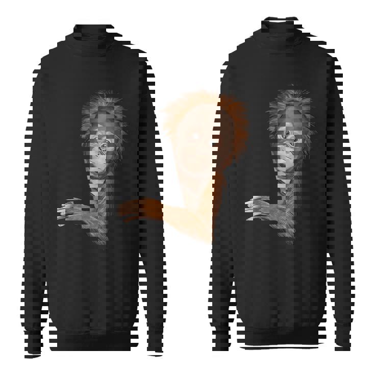 面白いオランウータン スウェットシャツ