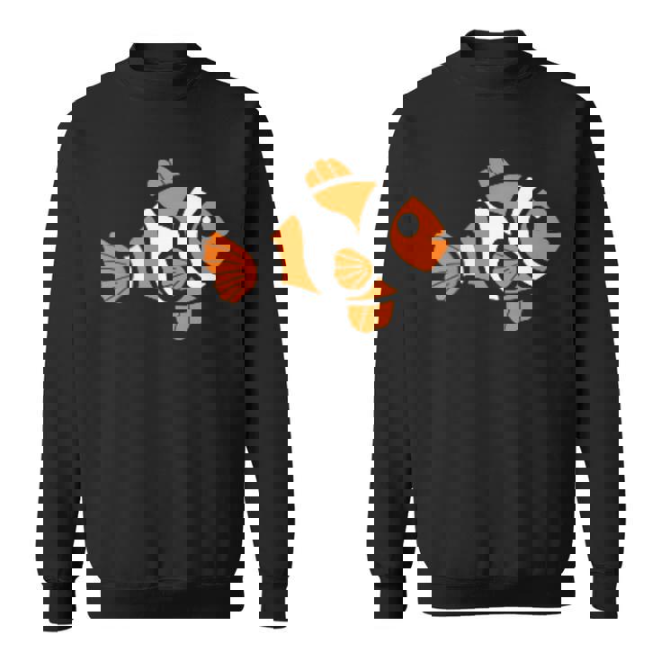 面白いカクレクマノミ シンプルで小さいかわいいカクレクマノミ スウェットシャツ