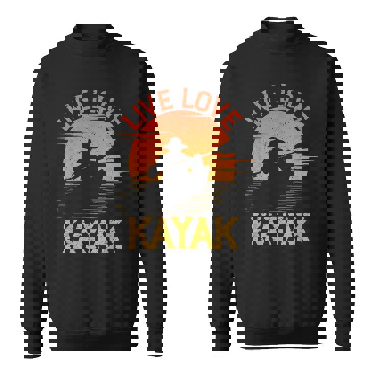 面白いカヤック愛好家 カヤックライブ ラブカヤック スウェットシャツ