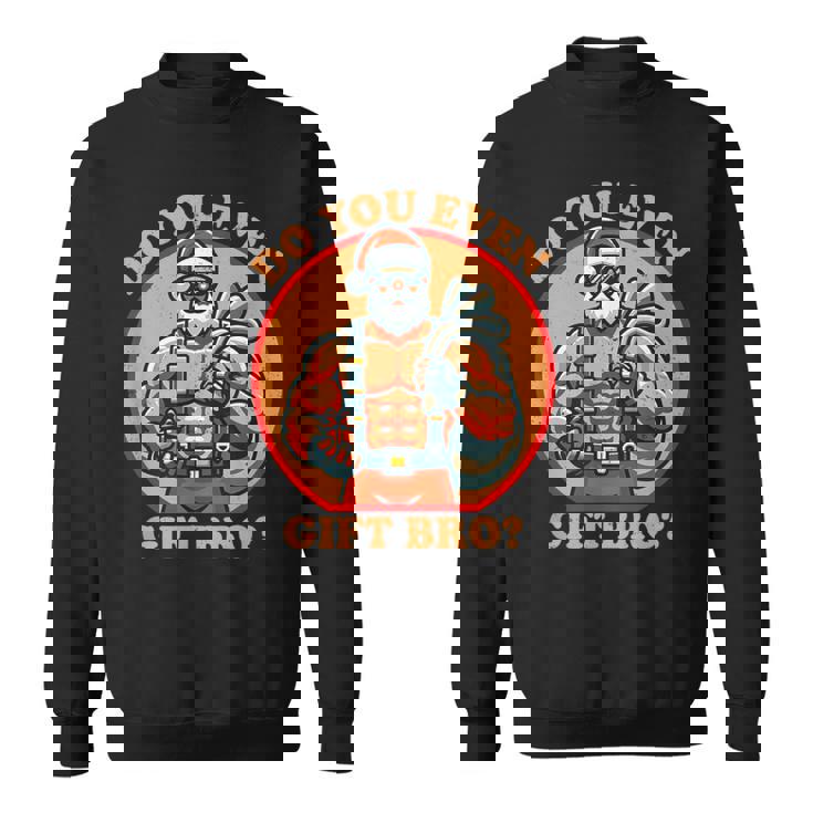 面白いクリスマス ウエイトリフティング ボディビルディング 筋肉質サンタ スウェットシャツ