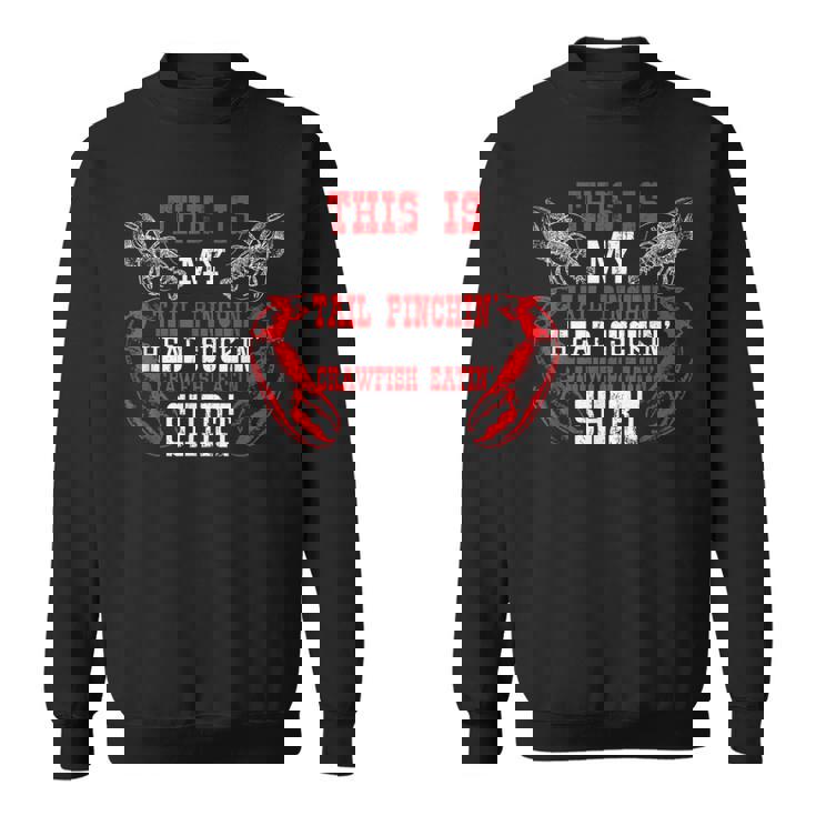 面白いザリガニの恋人シーフードザリガニを食べる スウェットシャツ