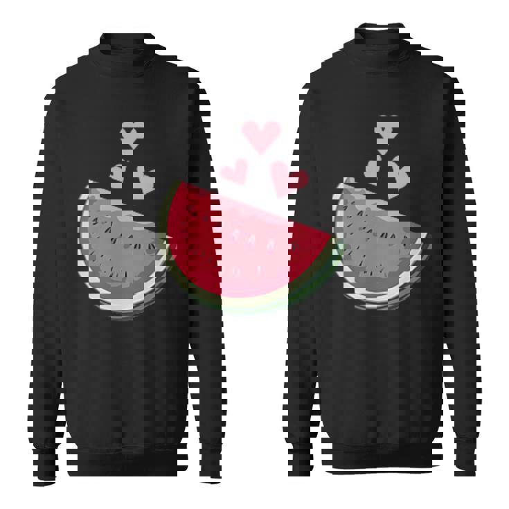 面白いスイカ ハワイアンビーチバケーション ラブスイカ スウェットシャツ