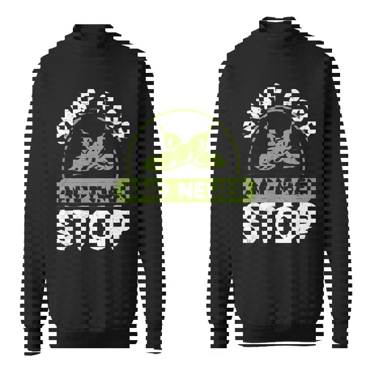 面白いスナップポップと決して止まらない日本料理 枝豆好き。 スウェットシャツ