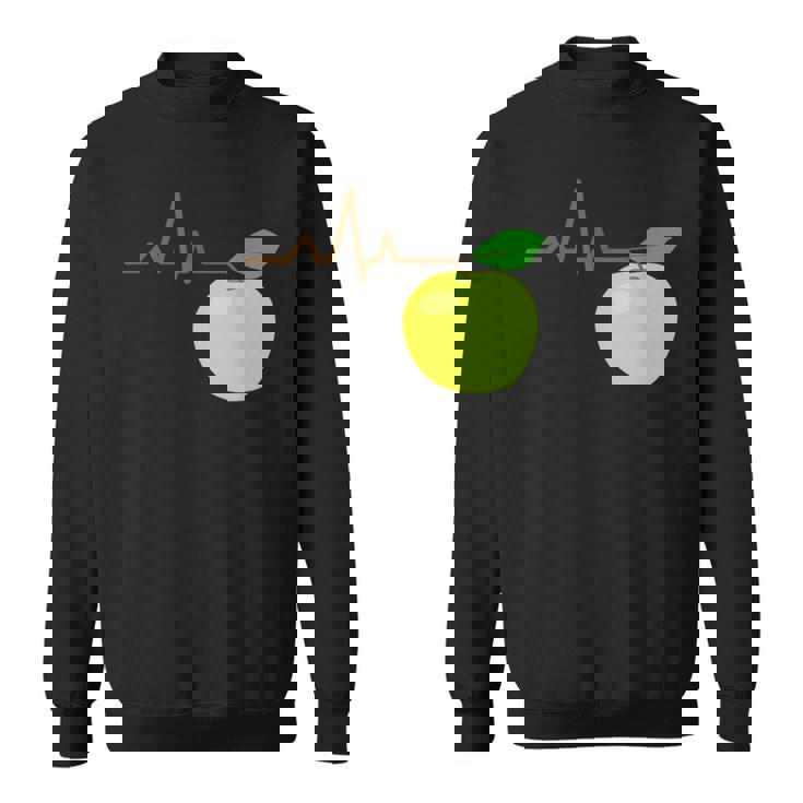 面白いハートビートekgアップルフルーツフルーツアップルギフト スウェットシャツ