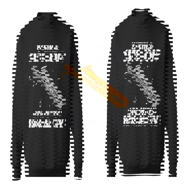 面白いバリトンサックスのデザイン私はサックスを持っています スウェットシャツ