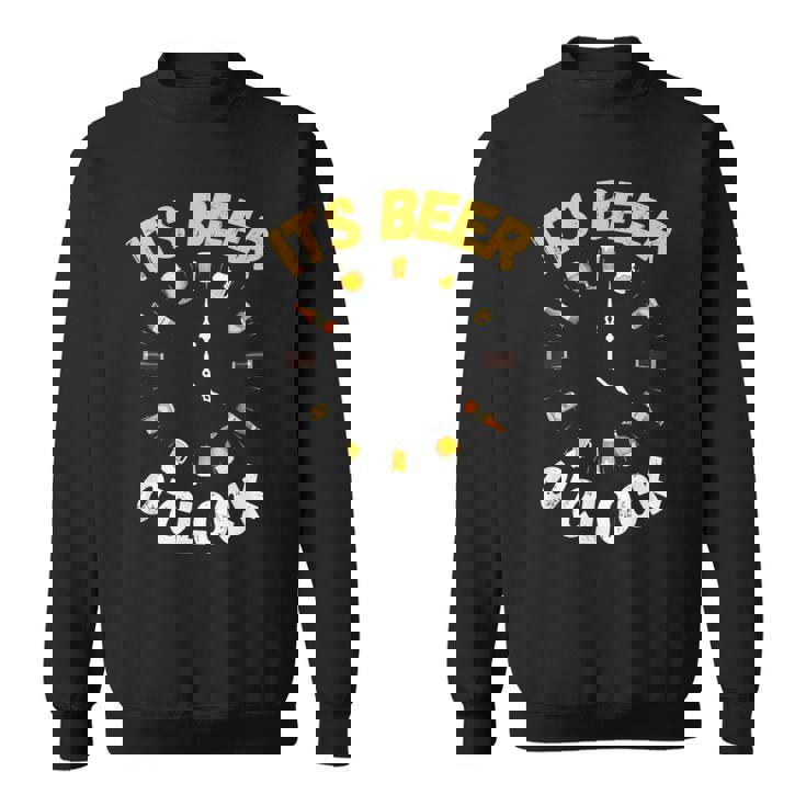 面白いビールoクロックティー。ナショナルビールデー、父の日に。 スウェットシャツ