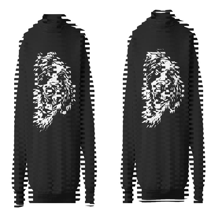 面白いブリタニー スパニエル犬のぞくグラフィック デザイン スウェットシャツ