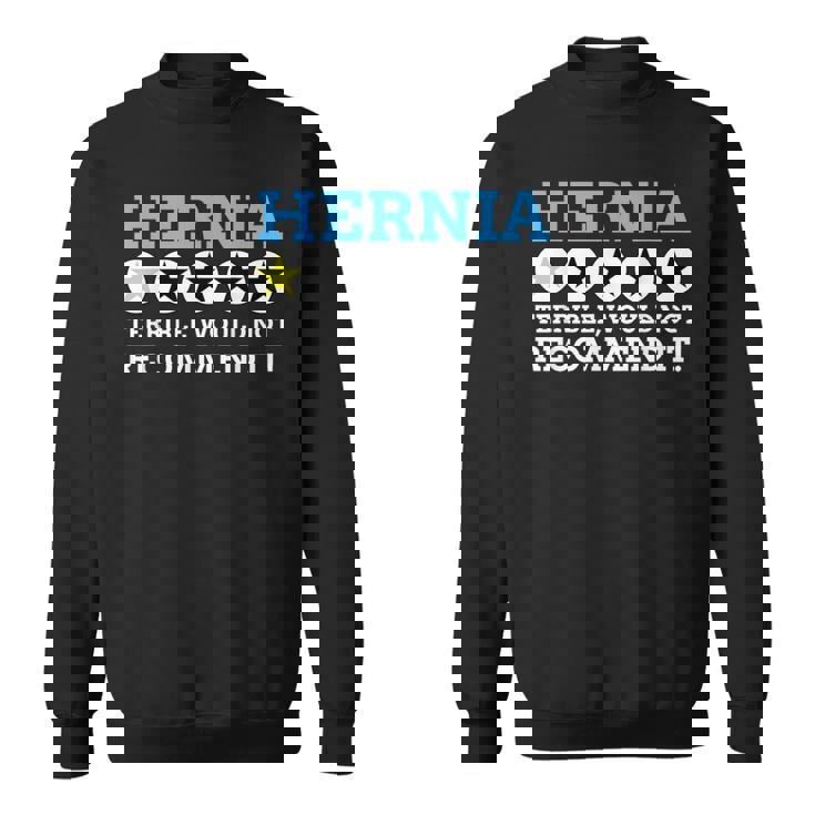 面白いヘルニア スウェットシャツ