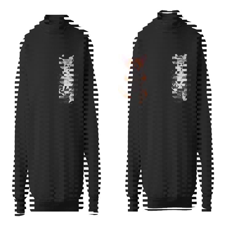 面白いペンブローク ウェルシュコーギー あなたのポケットにコーギー愛好家向け スウェットシャツ