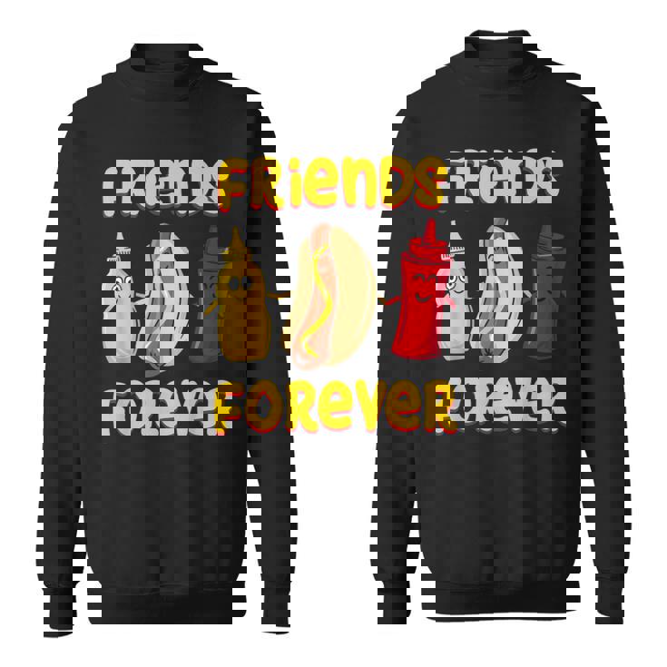 面白いホットドッグソーセージ ケチャップ&マスタード I ホットドッグ スウェットシャツ