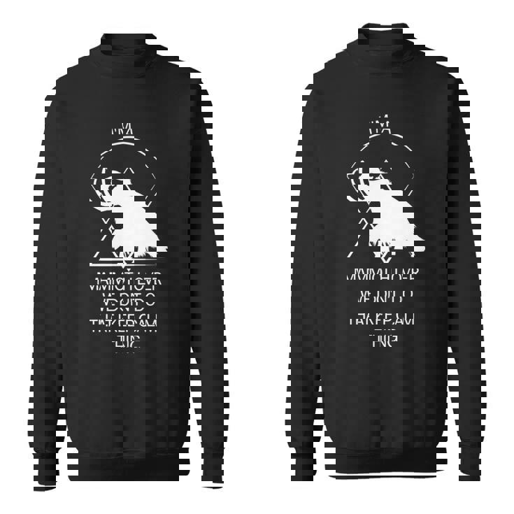 面白いマムート石器時代の氷河期デザイン 先史時代のデザイン 長袖tシャツ スウェットシャツ