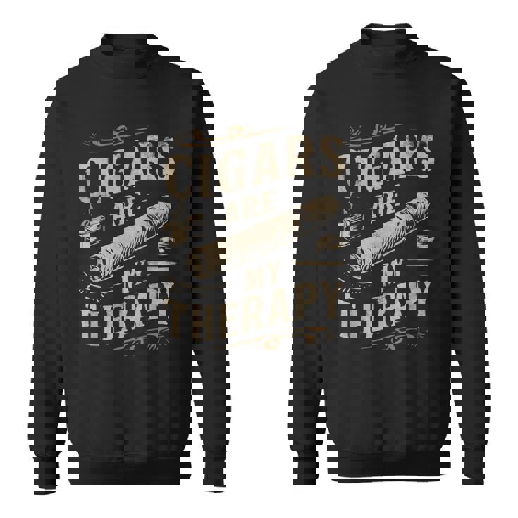 面白いユーモア葉巻は私のセラピー愛好家のお父さんです スウェットシャツ