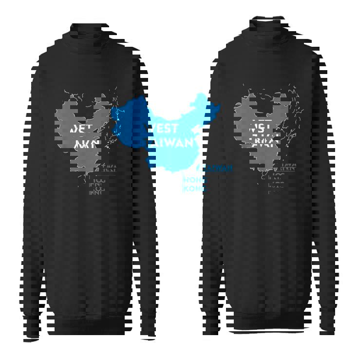 面白い中国地図西台湾 スウェットシャツ