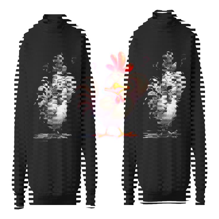 面白い動物、友人や家族のための素晴らしいチキン スウェットシャツ