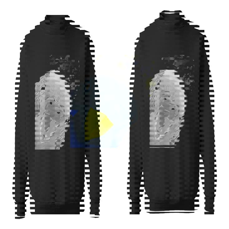 面白い好奇心インコのセキセイインコ スウェットシャツ