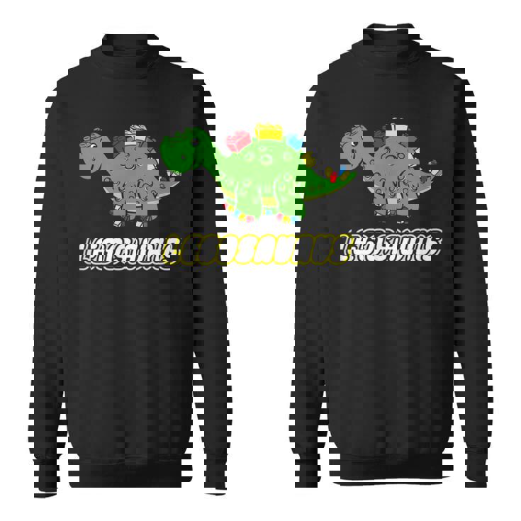 面白い恐竜 レゴサウルス レゴ ザウルス 恐竜 スウェットシャツ