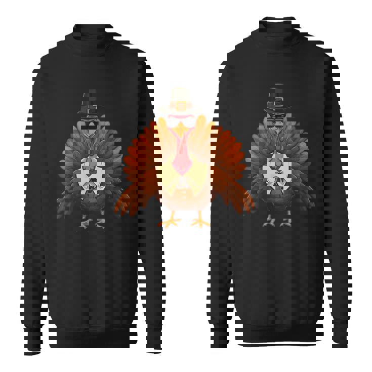 面白い感謝祭の七面鳥とサングラス皮肉なディナー スウェットシャツ