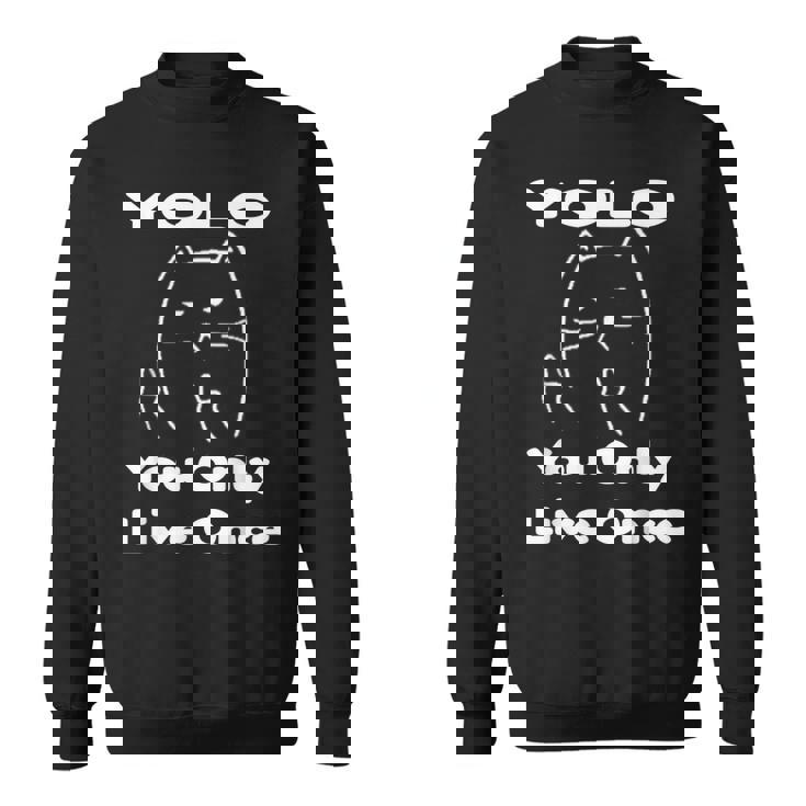 面白い猫 Tピースギフト Yolo 猫愛好家に スウェットシャツ