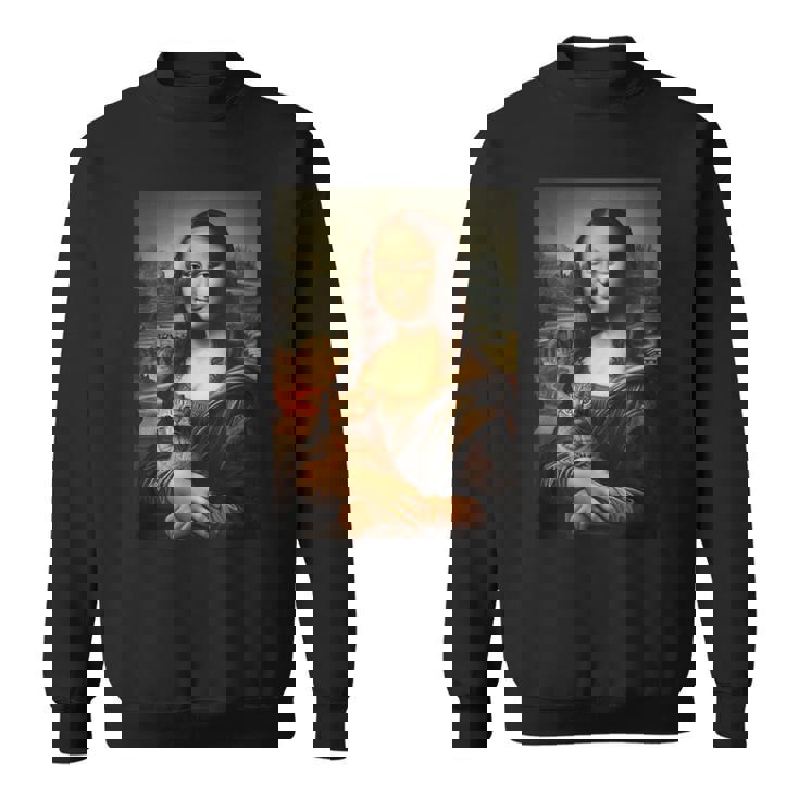 面白い猫 モナリザ 絵画 アート ママ お父さん スウェットシャツ