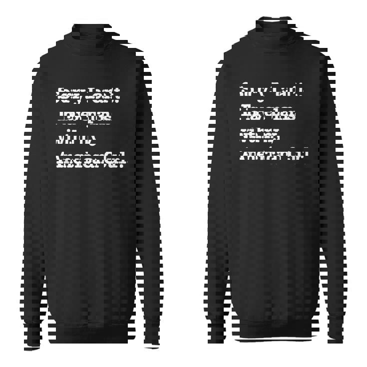 面白い皮肉 アメリカン カールの猫との計画があります スウェットシャツ