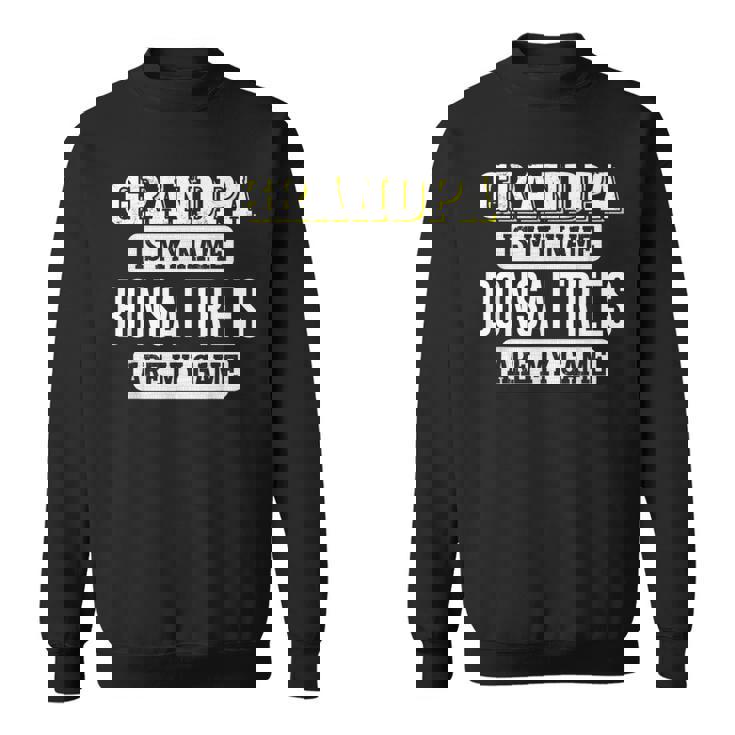 面白い盆栽の木 おじいちゃんへのギフト 父の日デザイン スウェットシャツ