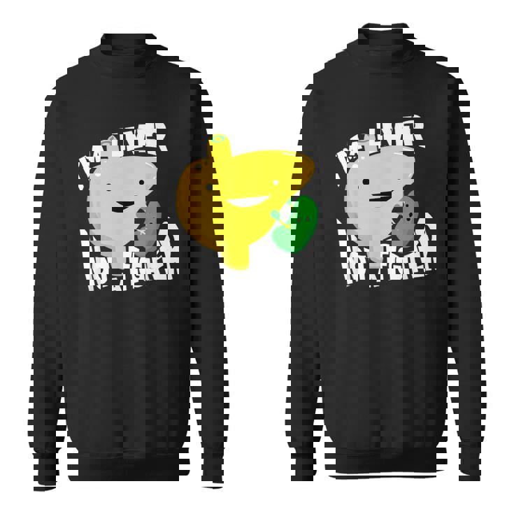 面白い臓器ボディパーツ肝臓の恋人ない戦闘機 スウェットシャツ