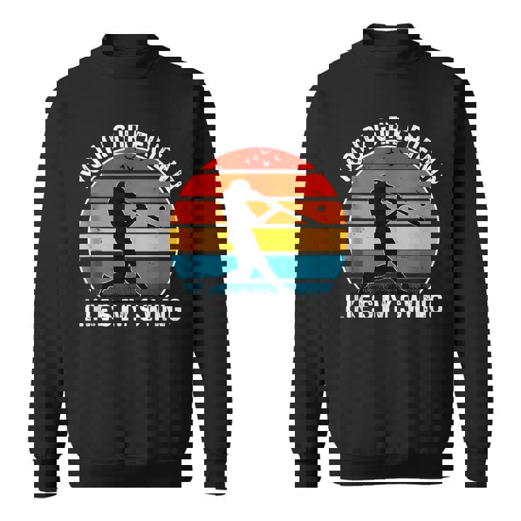 面白い野球の引用 スウェットシャツ