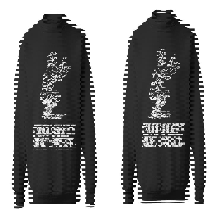 面白い野球選手キャッチャー ヴィンテージを盗んではなりません スウェットシャツ