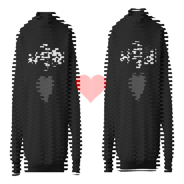 韓国ハングルサランヘ愛してるkdramak-Pop韓国 スウェットシャツ