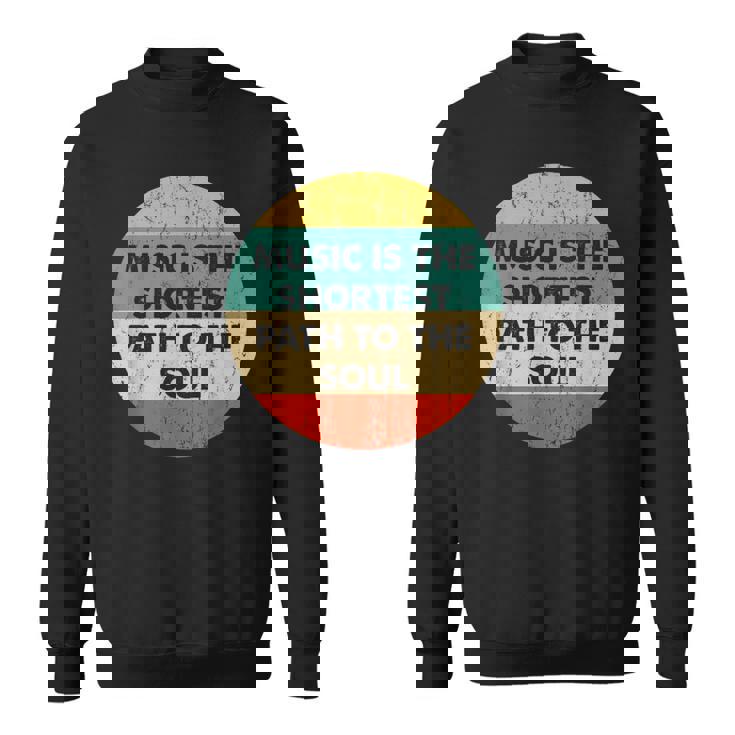 音楽は魂への最短の道 レトロミュージシャン アーティスト スウェットシャツ