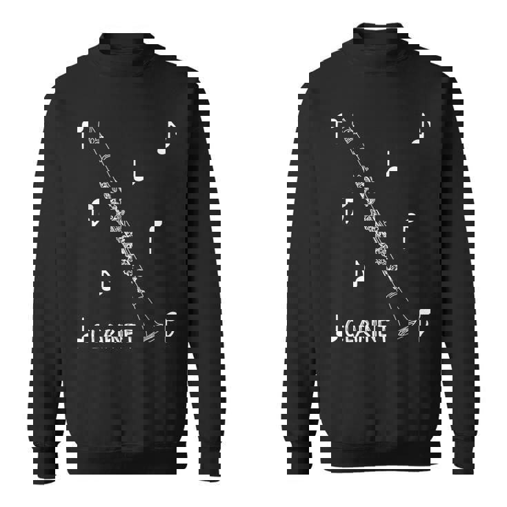 音符クラリネット スウェットシャツ