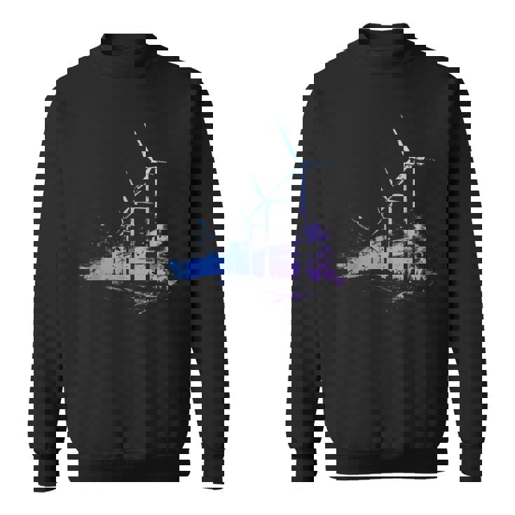 風力発電所 風車 タービン 再生可能エネルギー スウェットシャツ