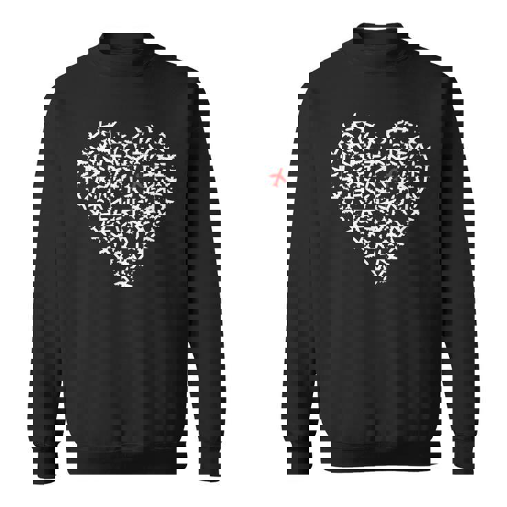 飛行機のクルーのためのaeroplane Love Heart スウェットシャツ