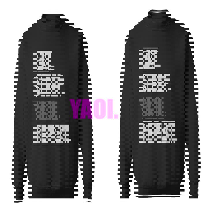 食べて寝てヤオイリピートヤオイボーイの恋愛漫画 スウェットシャツ