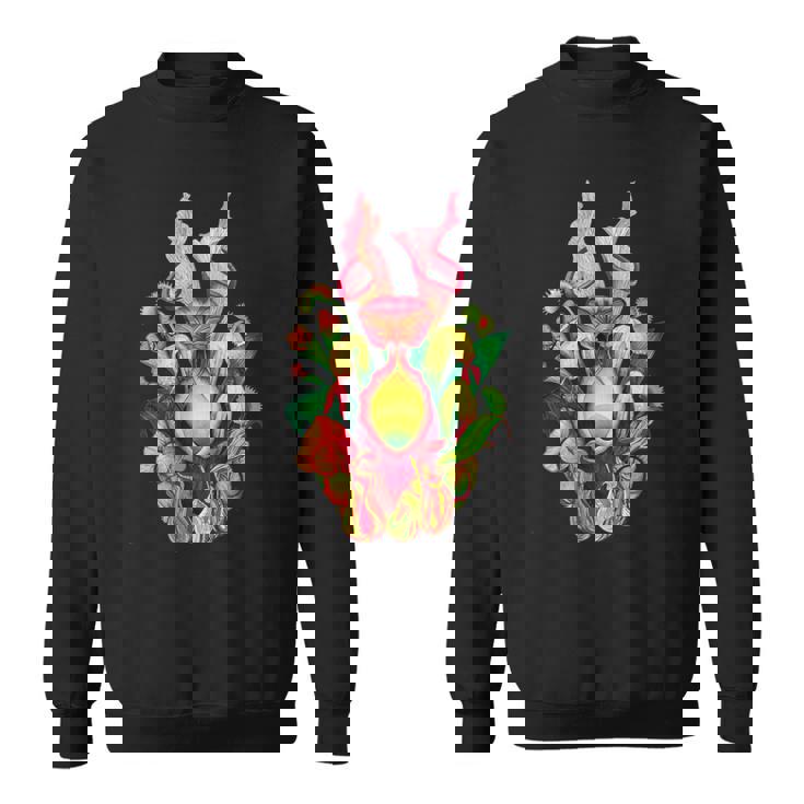 食虫植物 ネイチャーアート 食虫植物 サラセニア スウェットシャツ