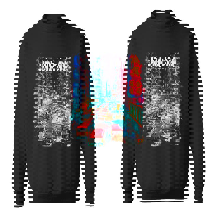 香港のお土産-夜の香港 スウェットシャツ