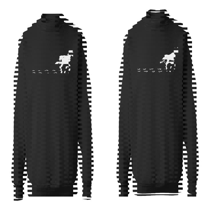 馬の線路、馬蹄、乗馬。 スウェットシャツ