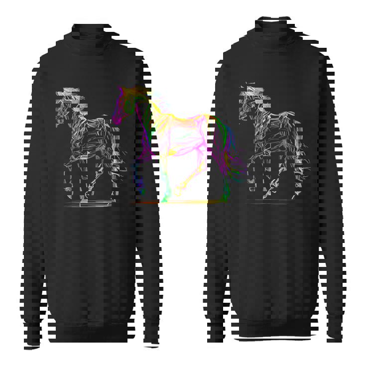 馬術 カラフル 馬好き 西洋 ロデオ スウェットシャツ