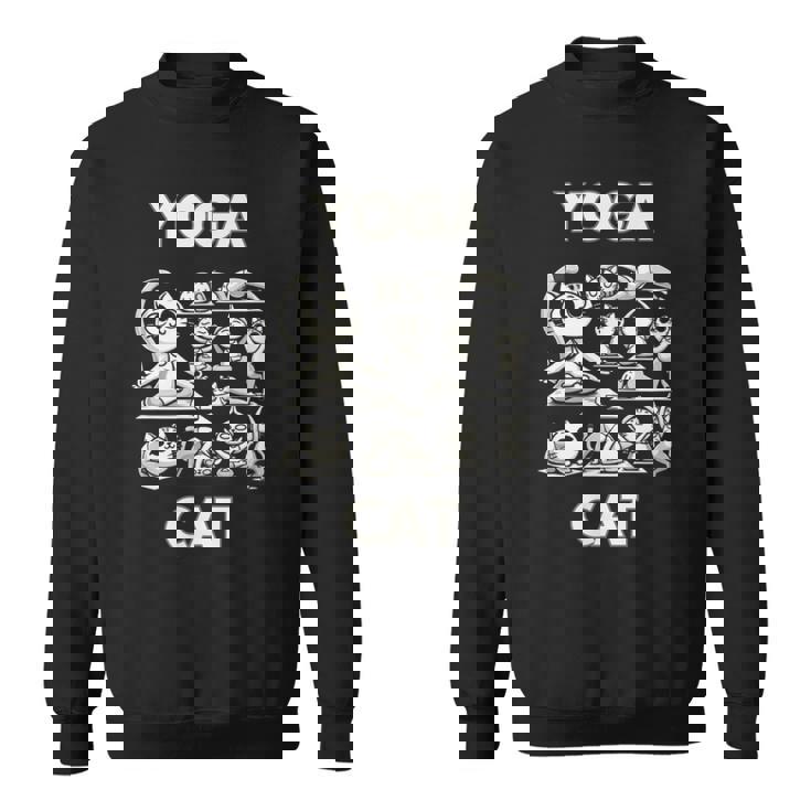 魅力的な禅猫のポーズ 気まぐれな猫ヨガ スウェットシャツ