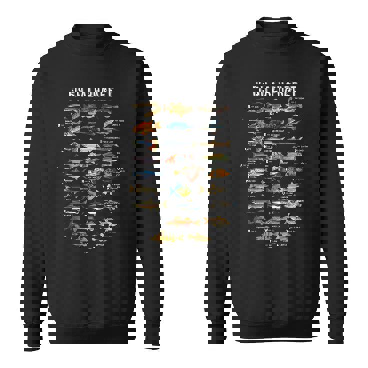 魚 アルファベット 教育 淡水 種 釣り スウェットシャツ