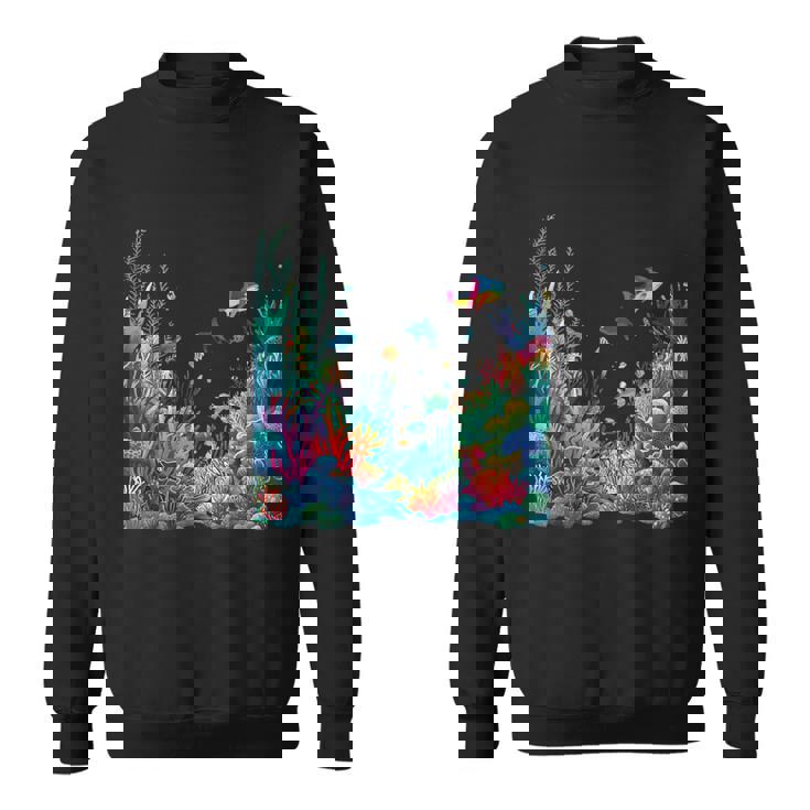 鮮やかなサンゴ礁海洋生物のシーン スウェットシャツ