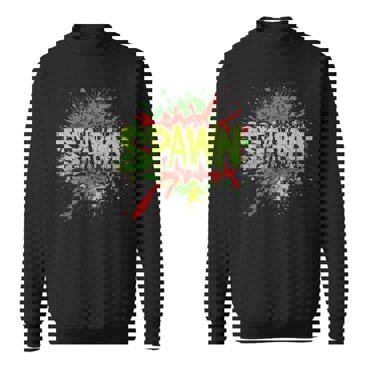 鮮やかな色とクールなスポーンステートメントコスチューム。 スウェットシャツ