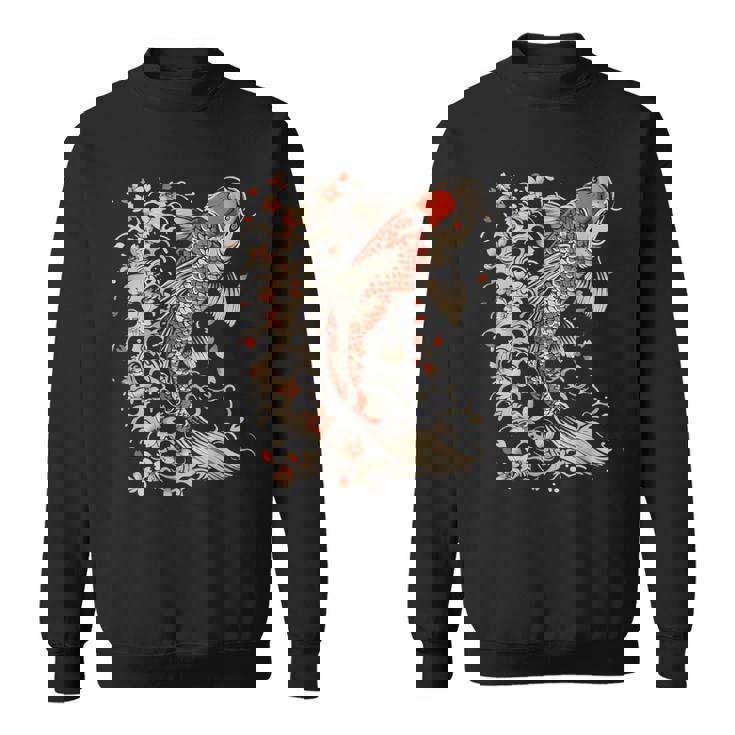 鯉 アジアン 鯉 錦鯉 魚 さくら 桜 季節 スウェットシャツ