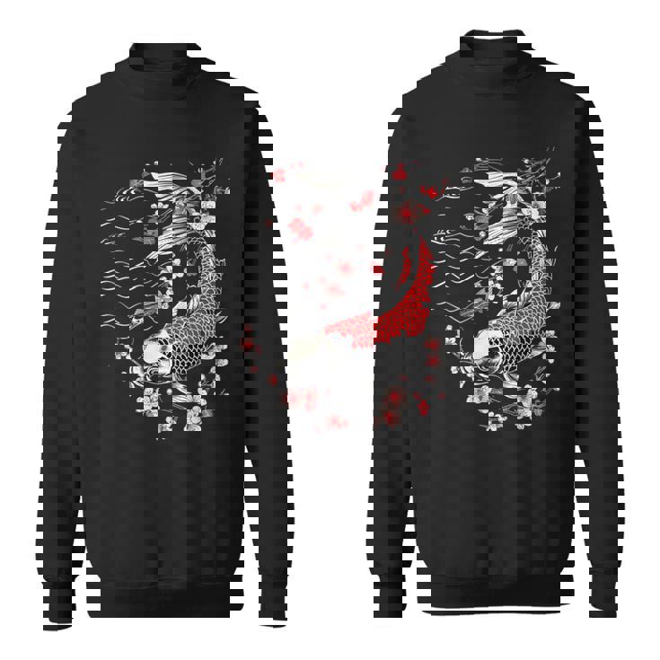 鯉 桜 桜 季節 錦鯉 魚 アジアン スウェットシャツ
